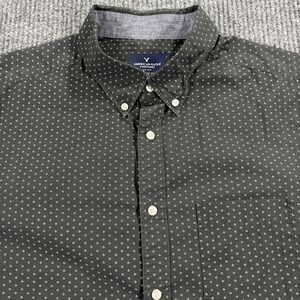 American Eagle Outfitters Button Down Shirt Mens XL Grey Classic Fit Long Sleeve